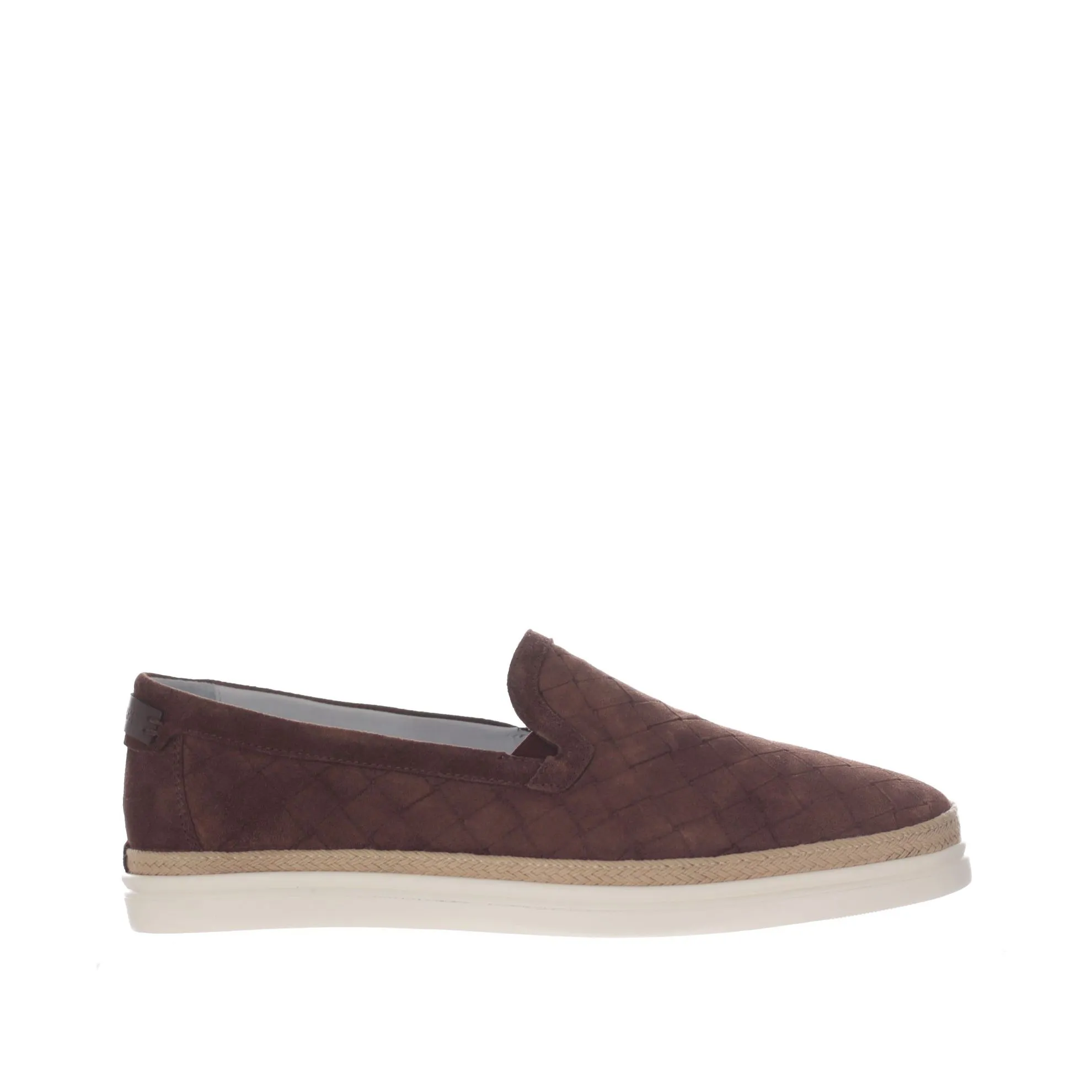 Slip on in suede motivo intrecciato