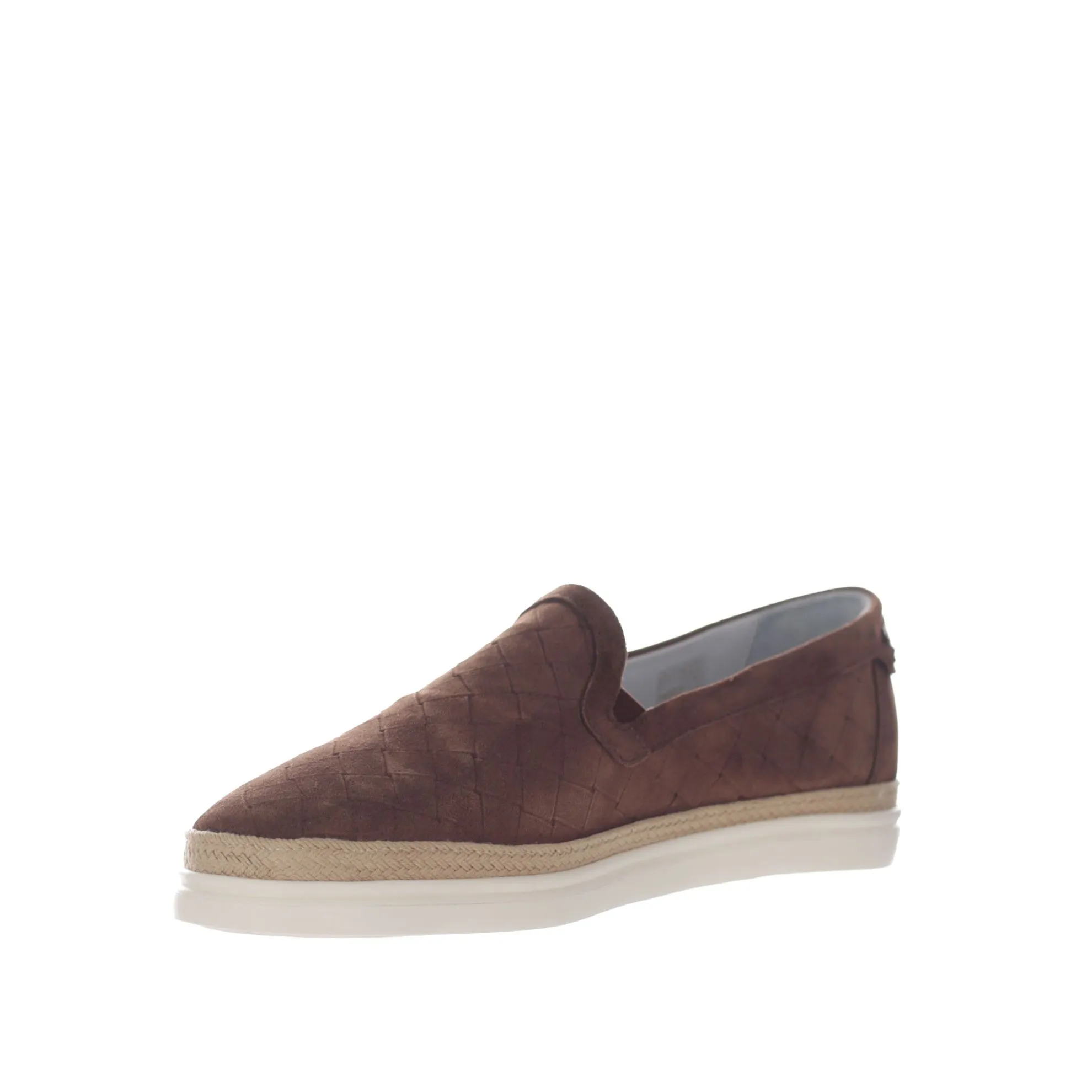 Slip on in suede motivo intrecciato