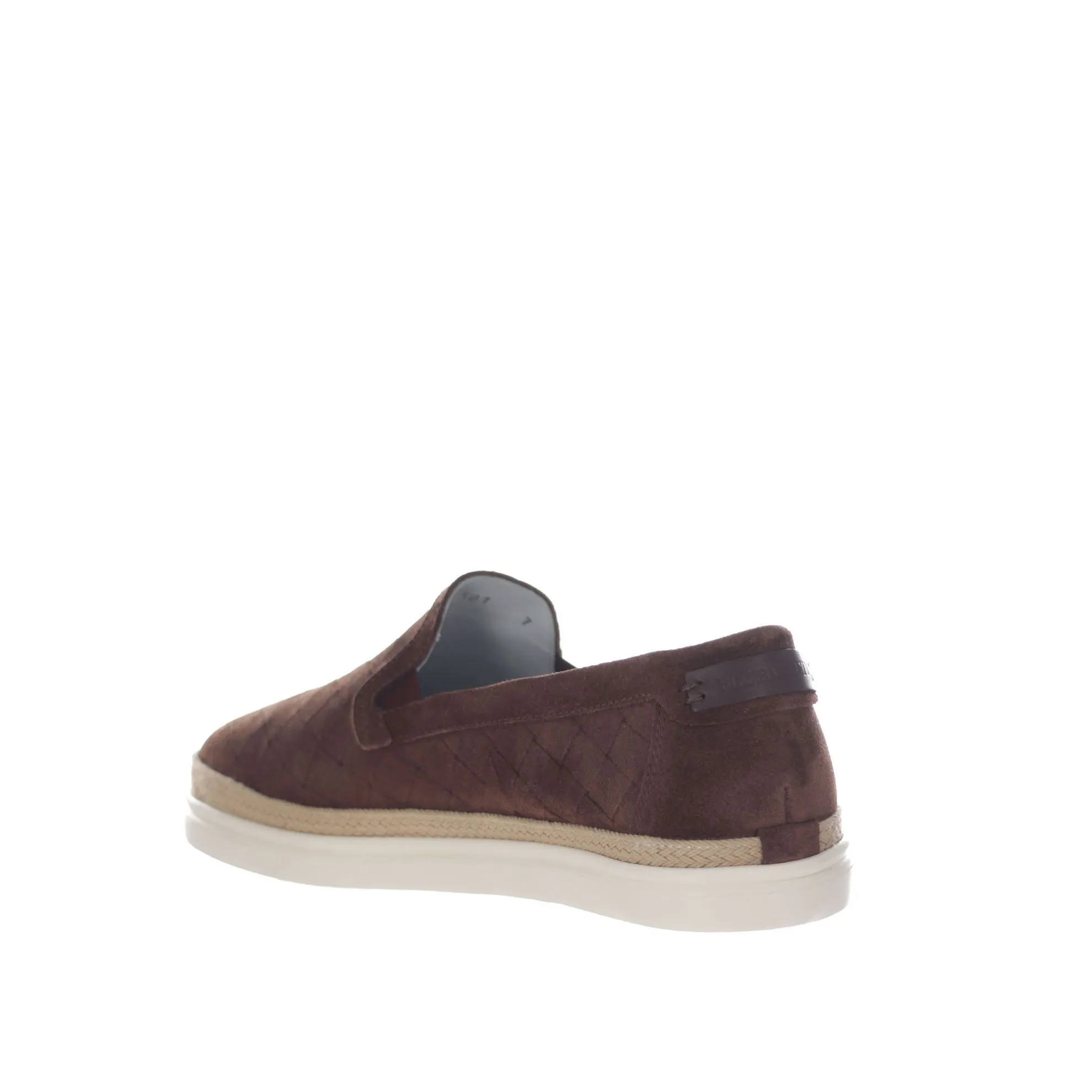 Slip on in suede motivo intrecciato