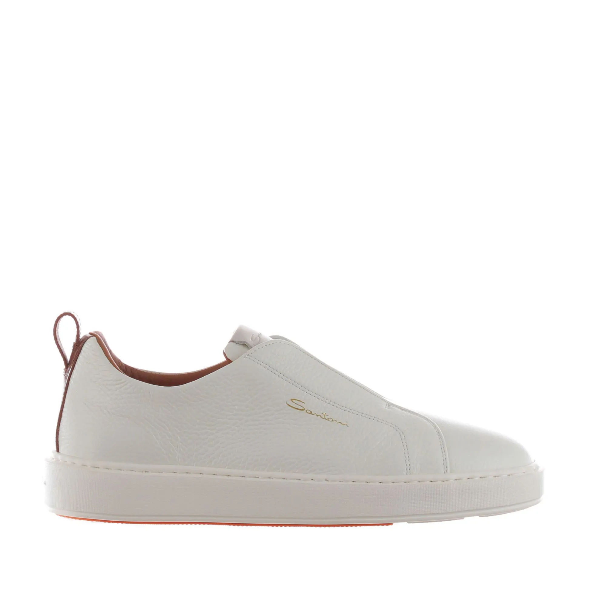 Sneaker slip-on in pelle martellata
