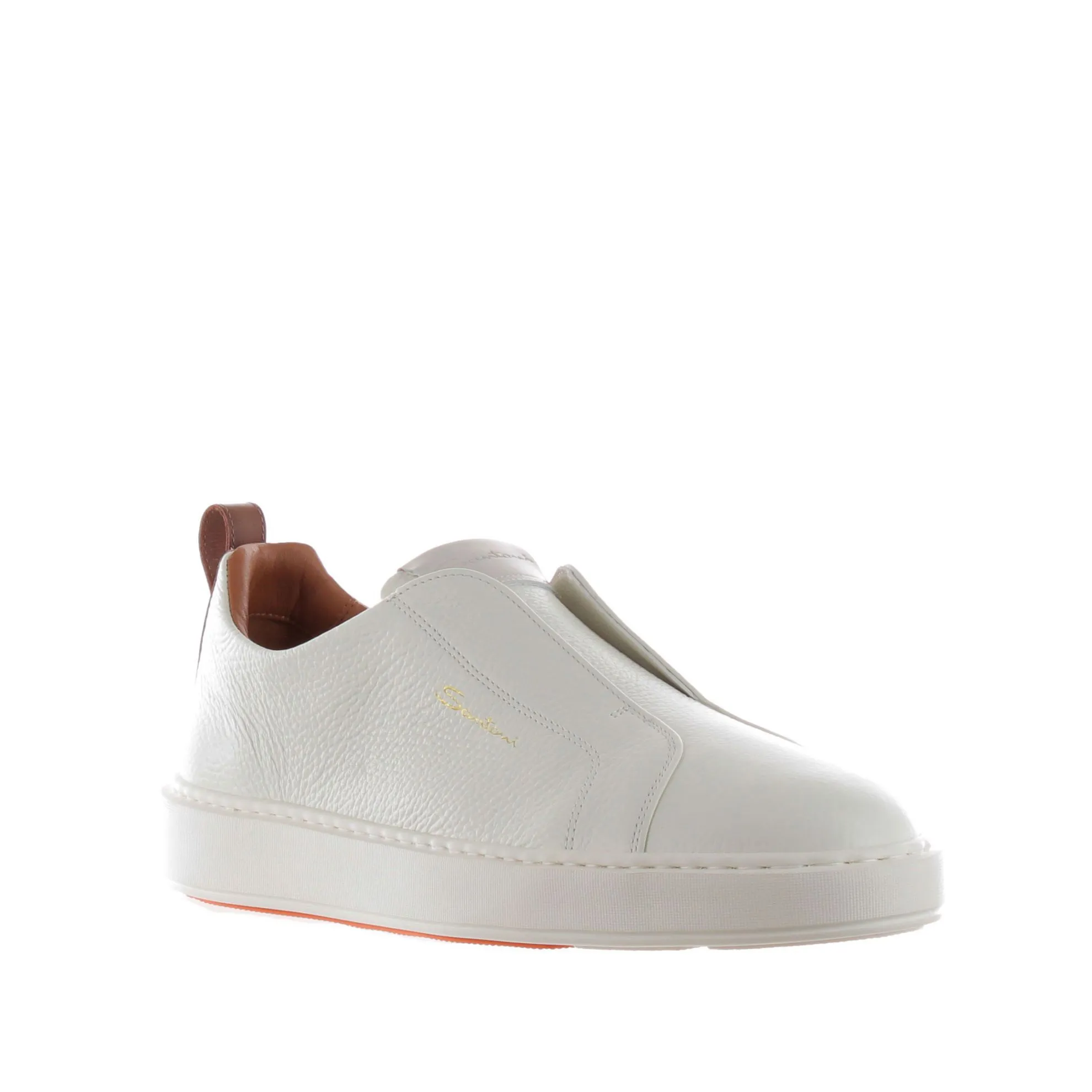 Sneaker slip-on in pelle martellata