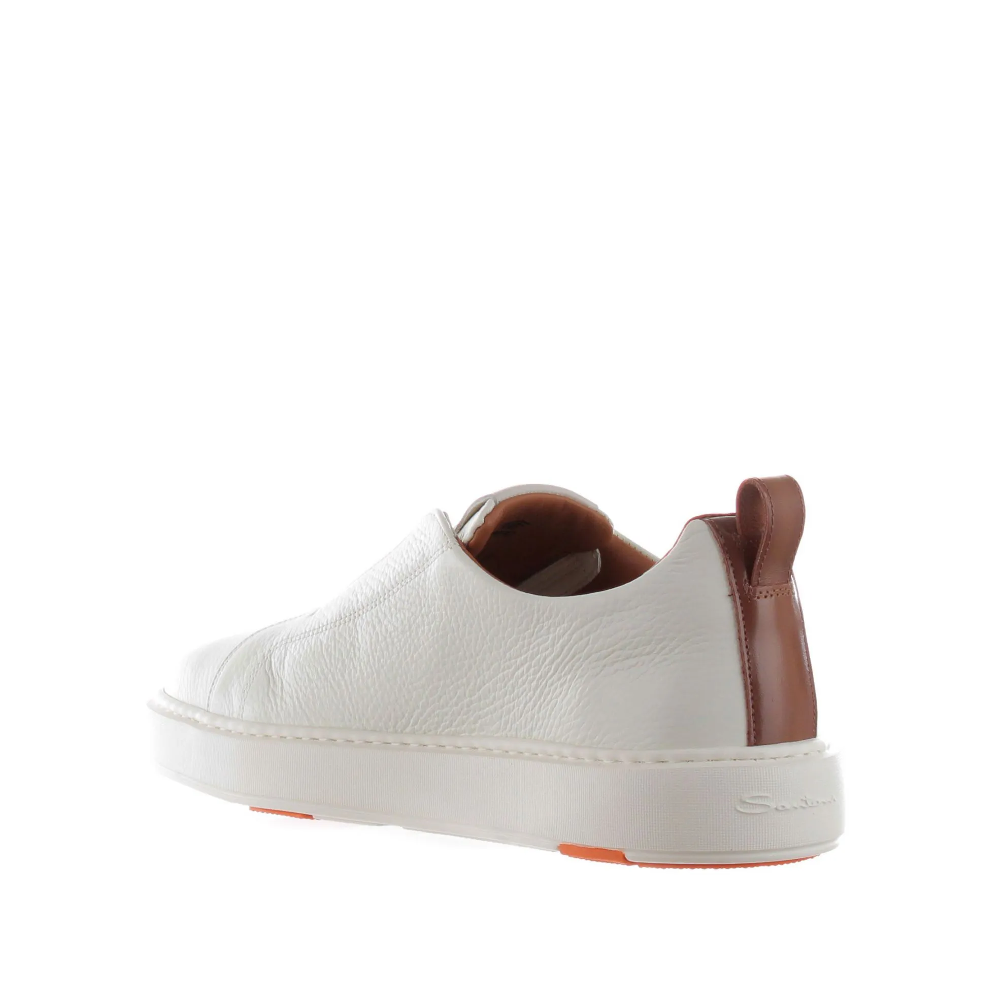 Sneaker slip-on in pelle martellata