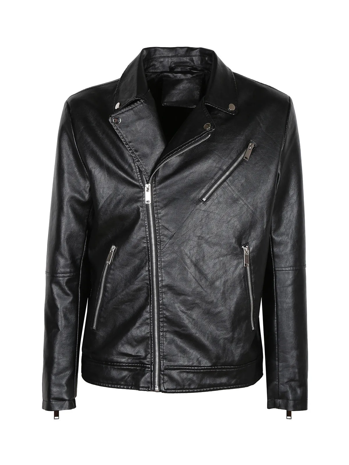 Solada Blouson biker homme simili cuir