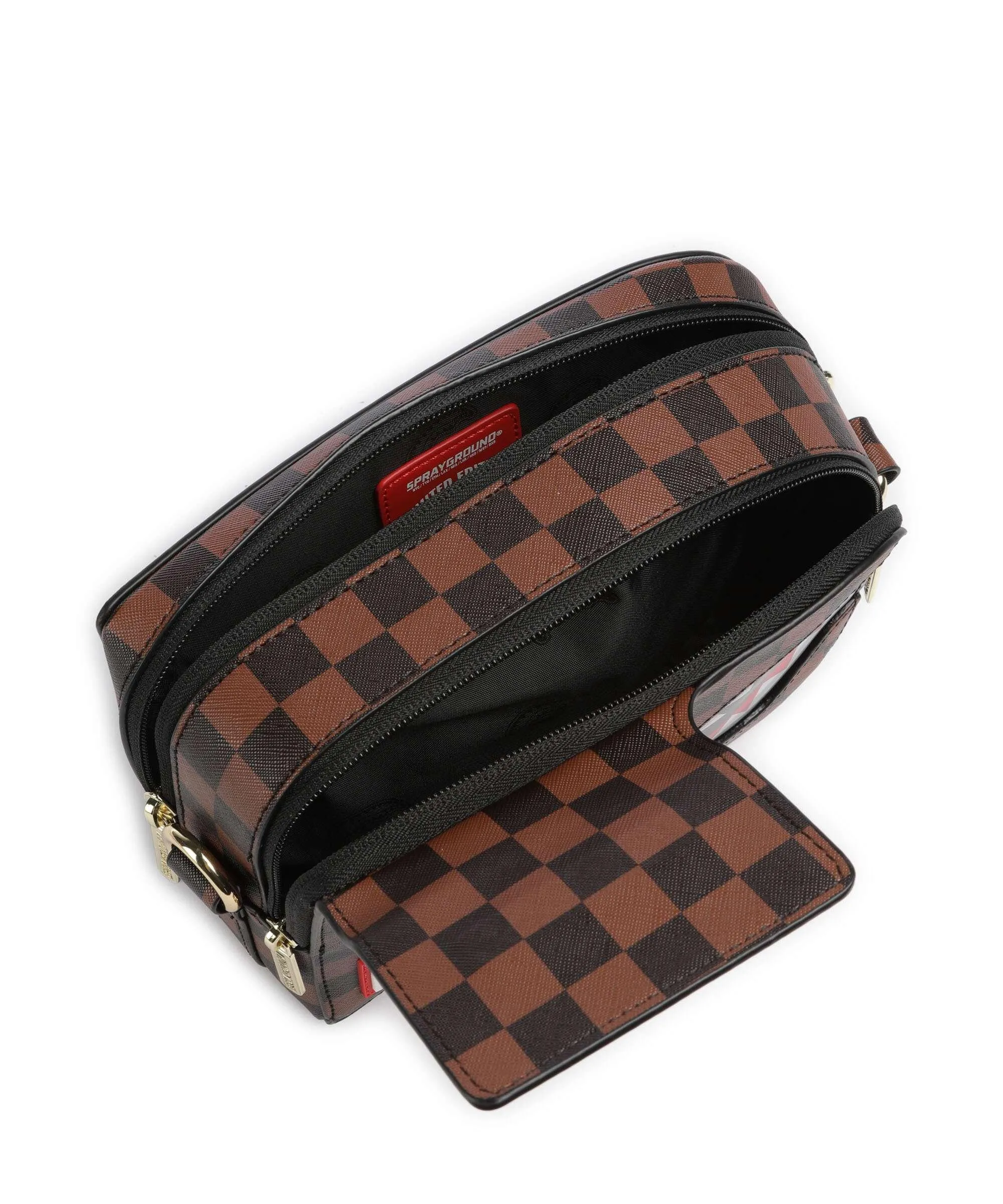  Sprayground Sharks in Paris Lenticular Chomp Borsa sling plastica marrone  
