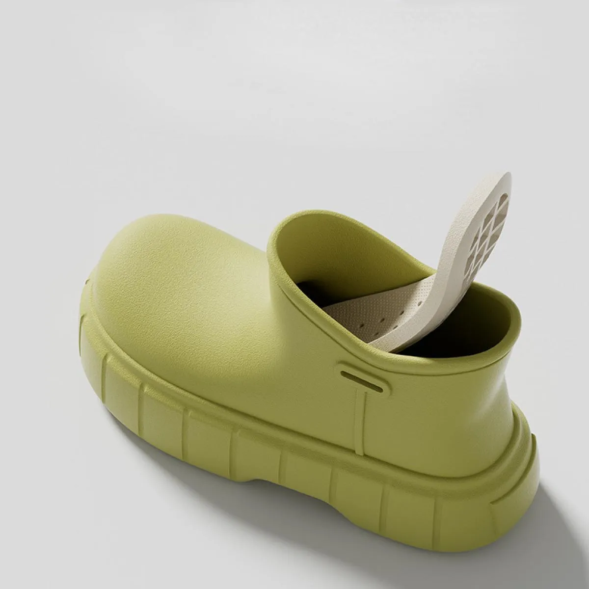 Stivali da pioggia da donna Scarpe da pioggia impermeabili da esterno Suola spessa Antiscivolo Leggero Slip On Eva Caviglia rimo