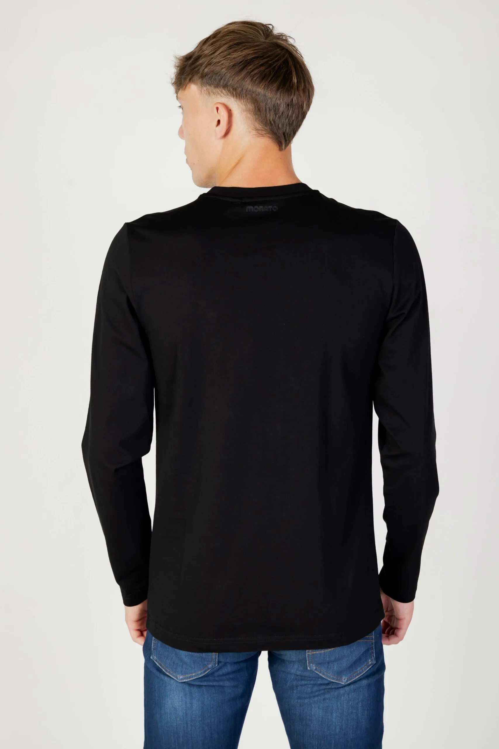 T-shirt manica lunga Antony Morato regular fit in cotone Nero