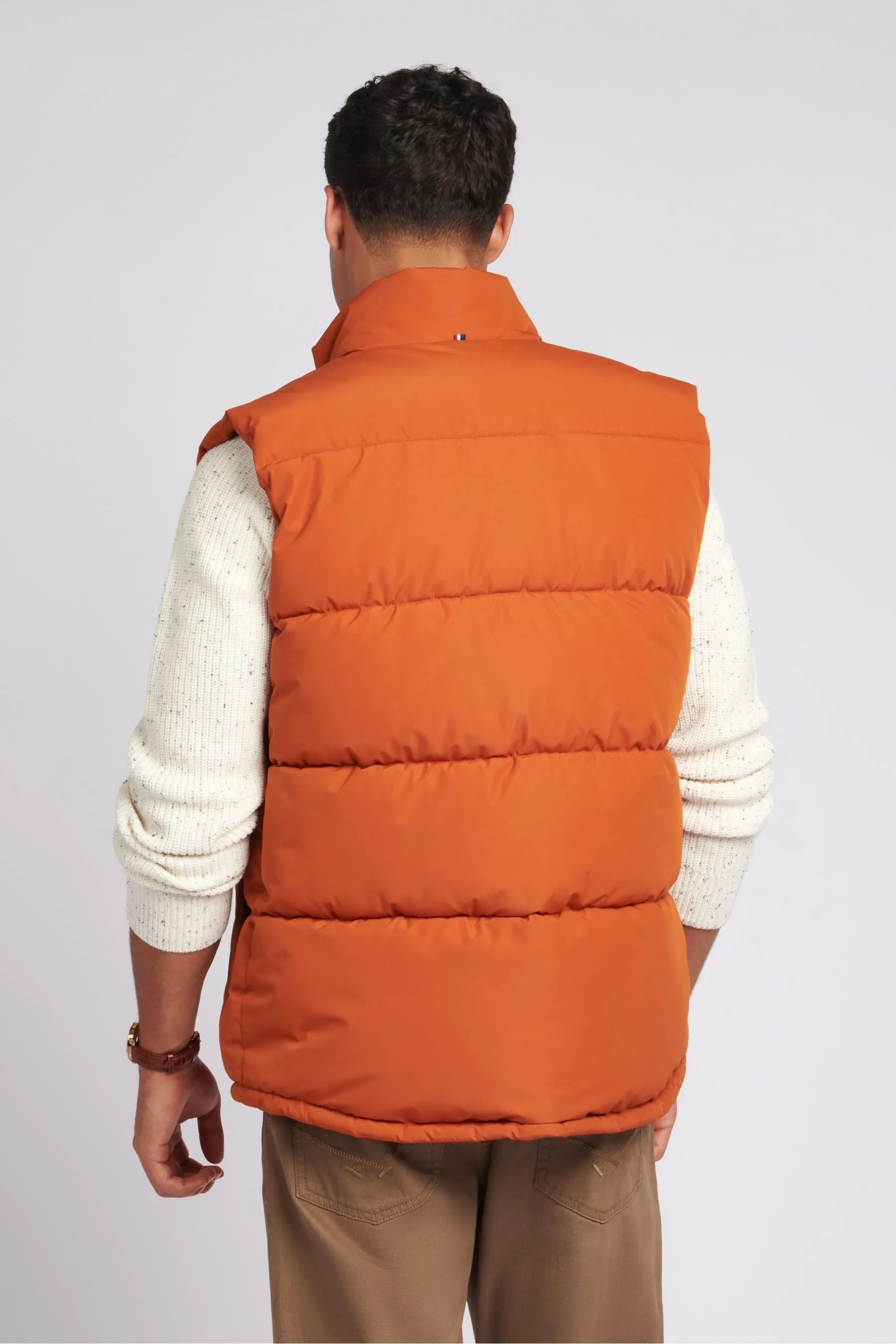 U.S. Polo Assn. Uomo Arancione - Gilet trapuntato spesso