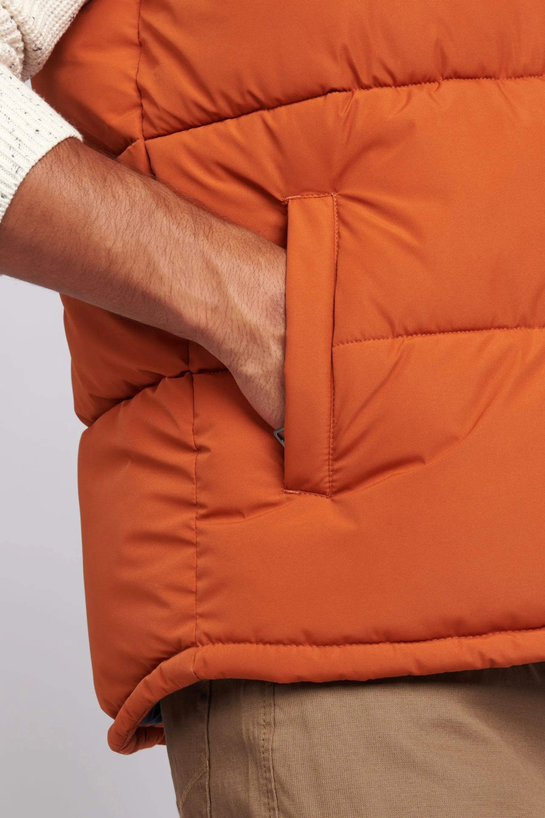 U.S. Polo Assn. Uomo Arancione - Gilet trapuntato spesso
