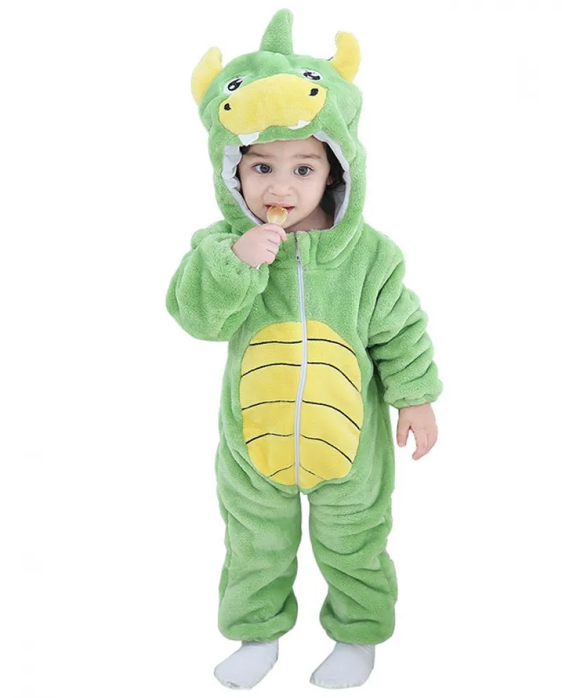 Vestiti di flanella per bambini Tuta da dinosauro per bambini