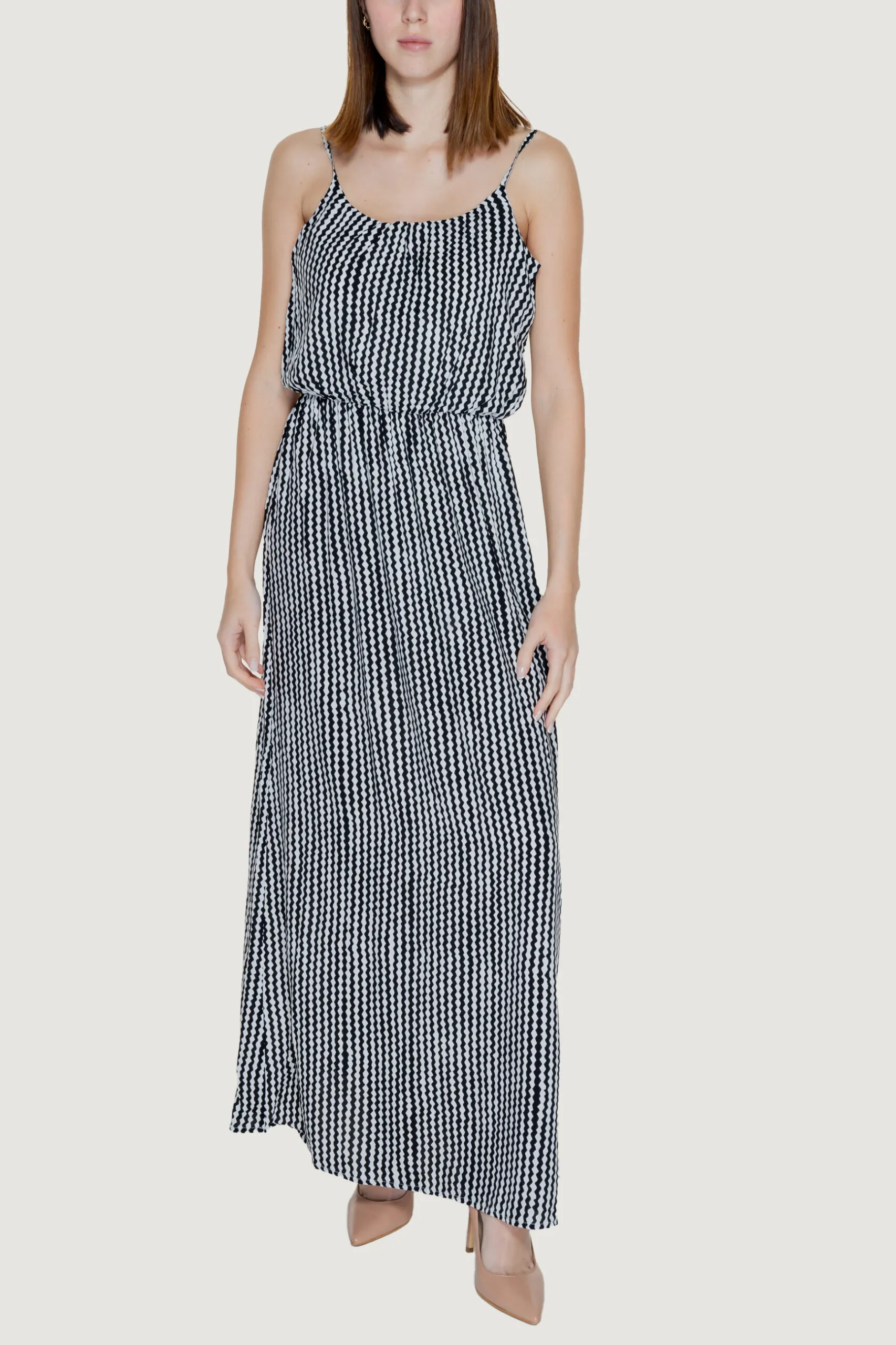 Vestito lungo Only NOVA LIFE STRAP MAXI DRESS AOP PTM Nero