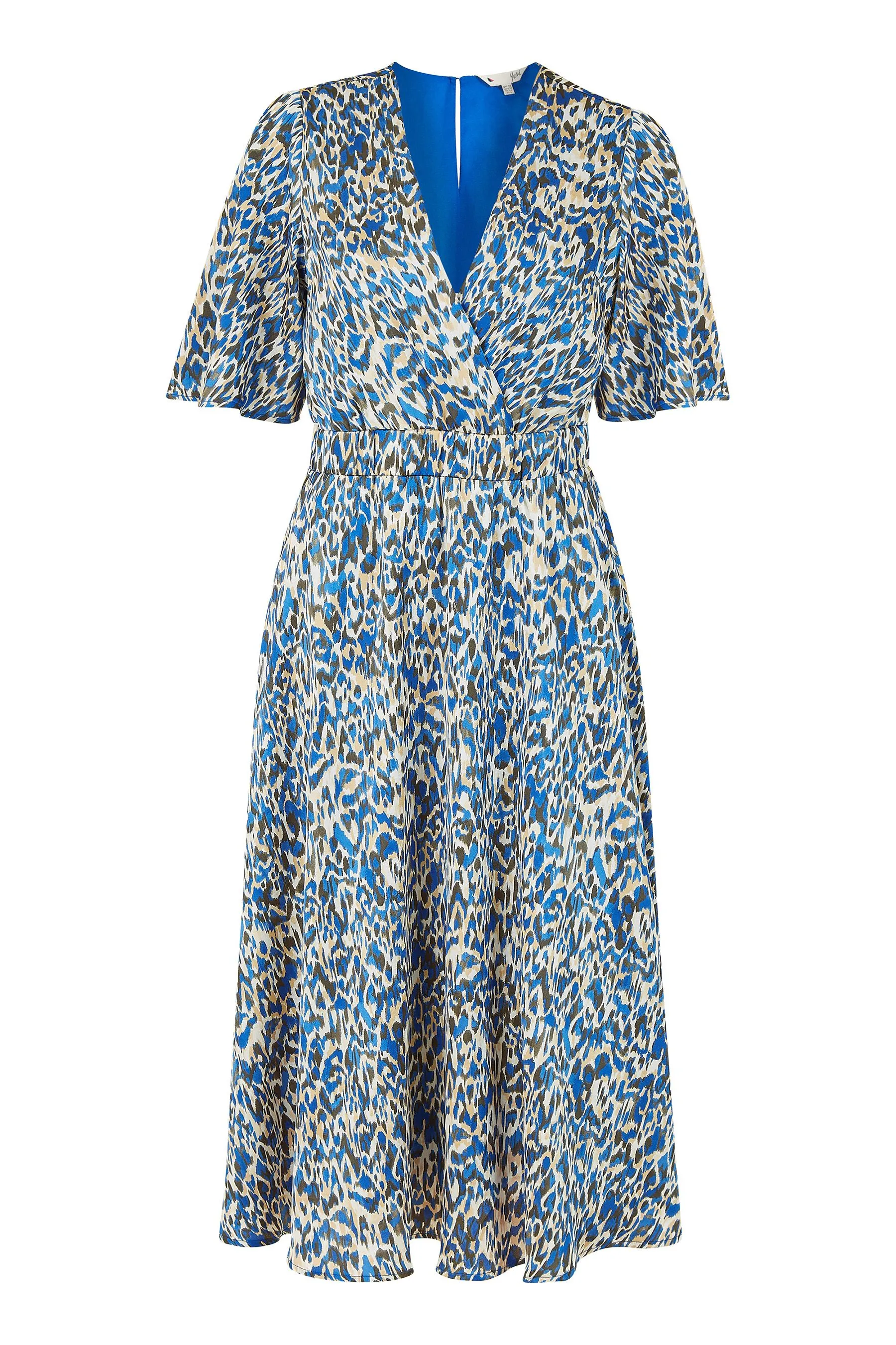 Yumi Stampa animalier - Abito midi a portafoglio a pieghe